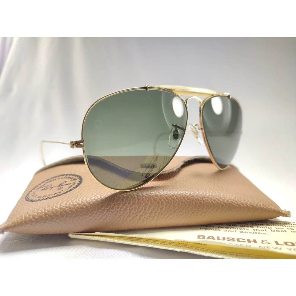 Vintage Ray-Ban Outdoorsman B&L 10K Gold Filled Aviator G-15 USA 1960s